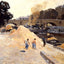 Banks of the Seine in Paris, Pont Marie, Quai D'Anjou 1875 Art Print (6 Sizes)