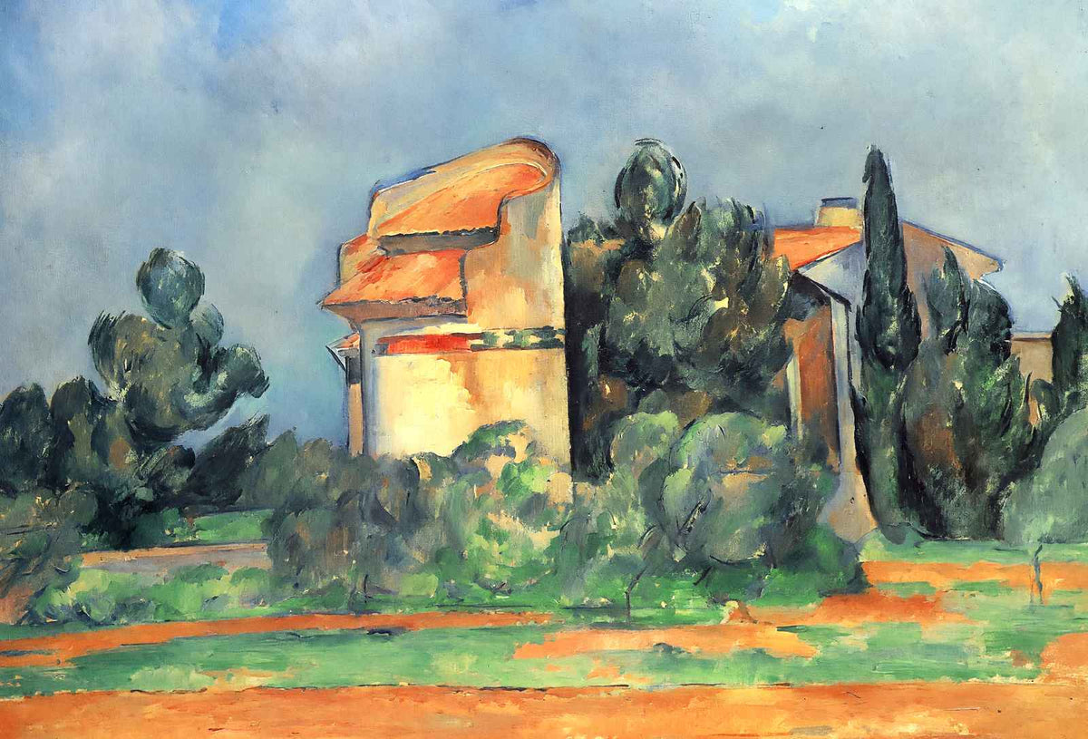 The Pigeon Tower at Bellevue Art Print 1890 Painting by Paul Cezanne (6 Sizes)