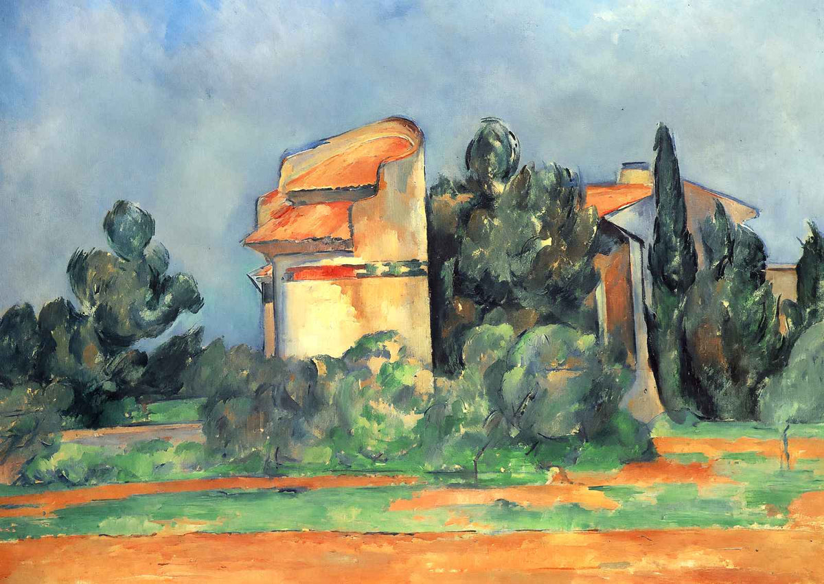 The Pigeon Tower at Bellevue Art Print 1890 Painting by Paul Cezanne (6 Sizes)