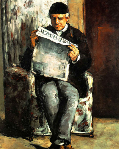 The Artist's Father Reading His Newspaper art print by Paul Cezanne (1866)