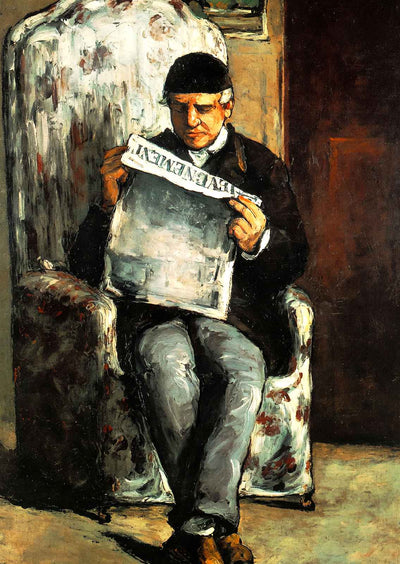 The Artist's Father Reading His Newspaper 1866 by Cezanne Art Print (6 Sizes)