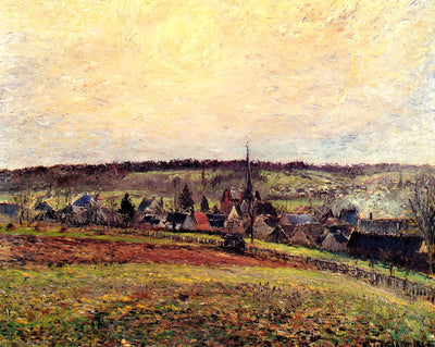 The Village of Eragny art print by Camille Pissarro (1885)
