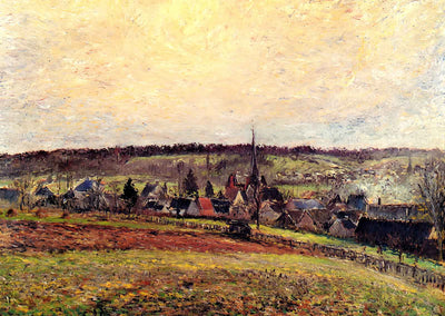 The Village of Eragny Art Print 1885 Painting by Camille Pissarro (6 Sizes)