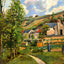 The Hermitage at Pontoise Art Print 1874 Painting by Camille Pissarro (6 Sizes)