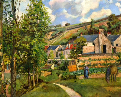 The Hermitage at Pontoise art print by Camille Pissarro (1874)