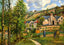 The Hermitage at Pontoise Art Print 1874 Painting by Camille Pissarro (6 Sizes)