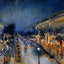 The Boulevard Montmartre at Night art print by Camille Pissarro (1897)