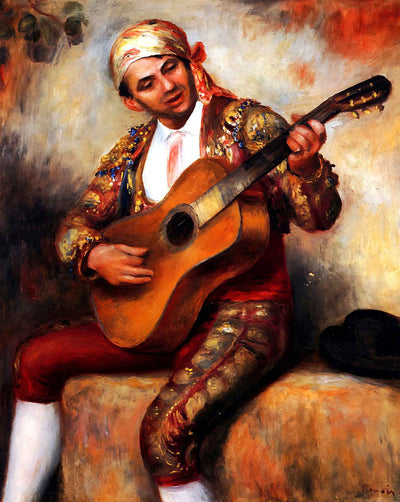 The Spanish Guitarist fine art print by Pierre-Auguste Renoir (1897)