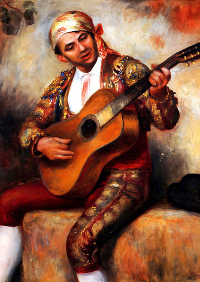 The Spanish Guitarist Art Print 1897 Painting by Pierre-Auguste Renoir (6 Sizes)