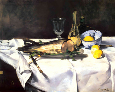 The Salmon 1869 Painting by Edouard Manet 8x10" Art Print