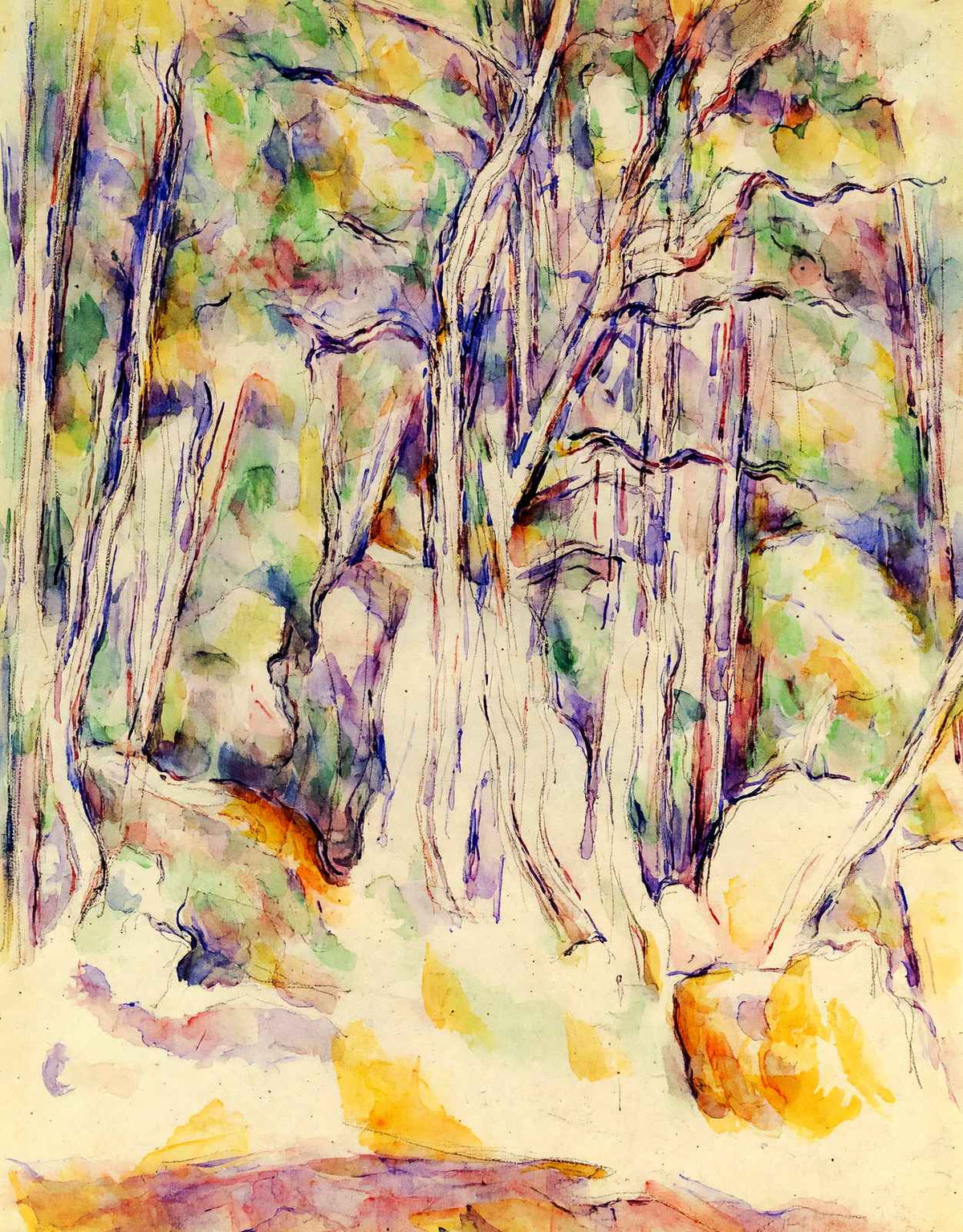 The Park of the Chateau Noir with Well Art Print 1904 by Paul Cezanne (6 Sizes)