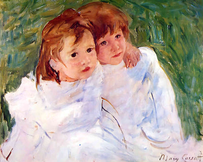 The Sisters Painting by Mary Cassatt 8x10" Art Print (High Quality)