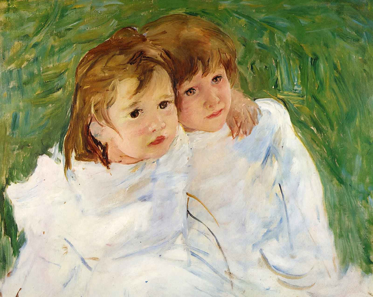 The Sisters art print by Mary Cassatt (1885)