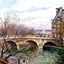 The Pont Royal and the Pavillion De Flore fine art print by Camille Pissarro (1903)