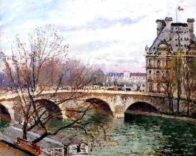 The Pont Royal and the Pavillion De Flore fine art print by Camille Pissarro (1903)