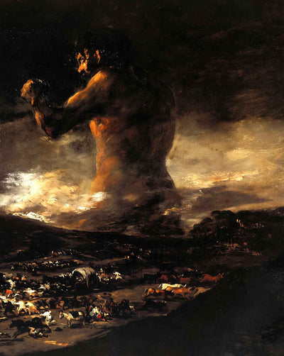 The Colossus painting print by Francisco Goya (1812)
