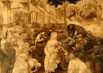 The Adoration of the Magi 1480 Painting by Leonardo da Vinci Art Print (6 Sizes)
