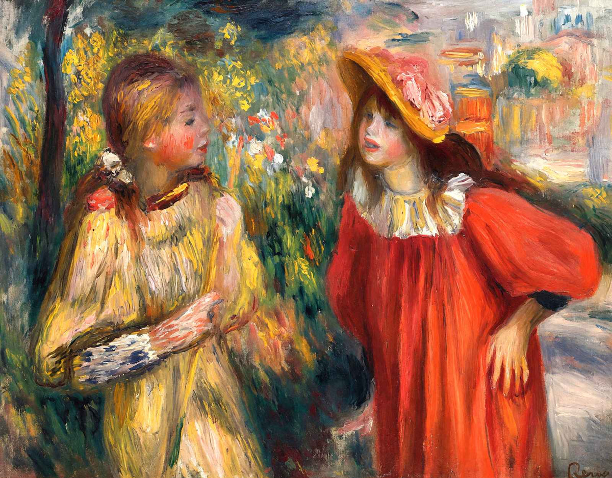 The Conversation 1895 Painting by Pierre-Auguste Renoir Fine Art Print (6 Sizes)