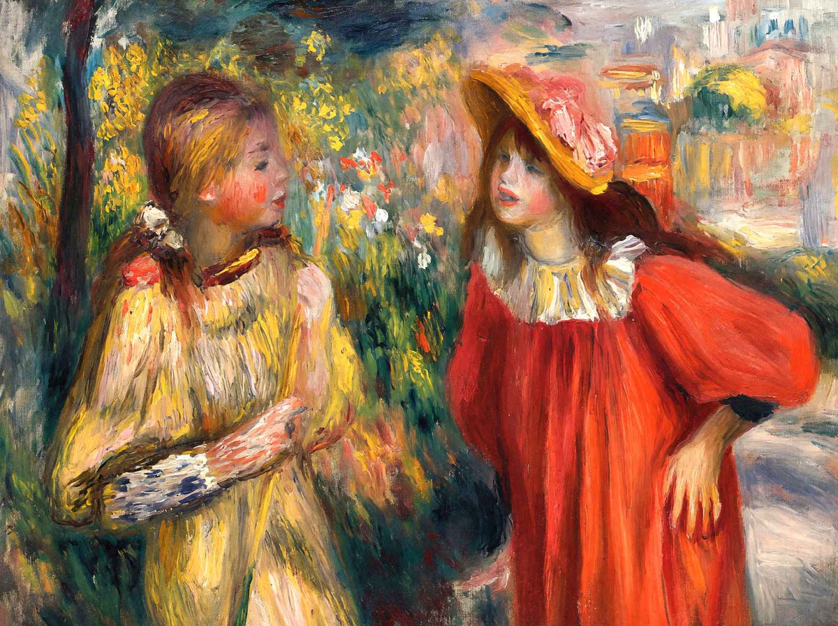 The Conversation 1895 Painting by Pierre-Auguste Renoir Fine Art Print (6 Sizes)