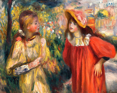 The Conversation painting by Pierre-Auguste Renoir (1895)