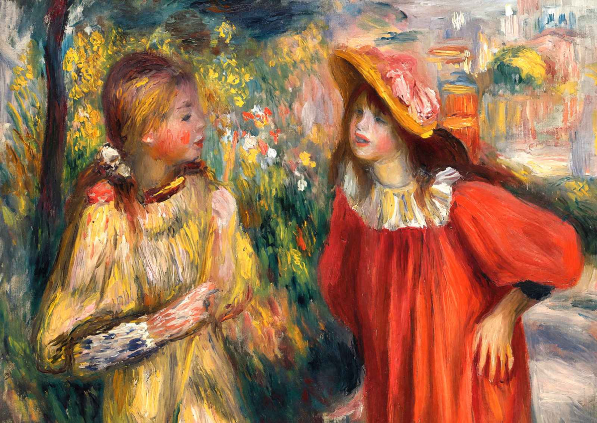 The Conversation 1895 Painting by Pierre-Auguste Renoir Fine Art Print (6 Sizes)