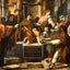 Blinding of Elymas 1515 by Raphael Art Print (6 Sizes) - Enhanced
