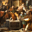 Blinding of Elymas 1515 by Raphael Art Print (6 Sizes) - Enhanced
