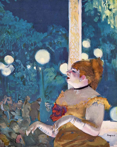 The Cafe Concert (the Song of the Dog) art print by Edgar Degas (1877)