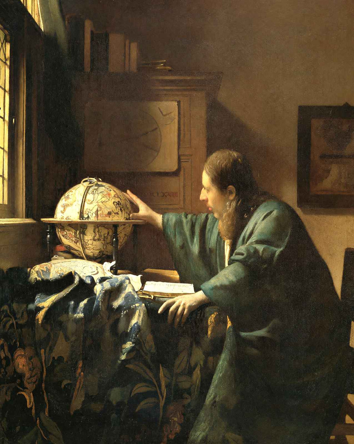 The Astronomer art print by Johannes Vermeer (1668)