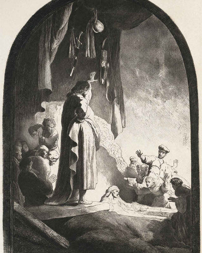 The Raising of Lazarus (1630) drawing by Rembrandt (1630)