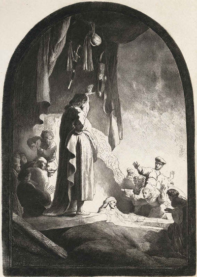 The Raising of Lazarus Fine Art Print 1630 Drawing by Rembrandt (6 Sizes)