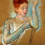 The Long Gloves Art Print 1889 Painting by Mary Cassatt (6 Sizes)