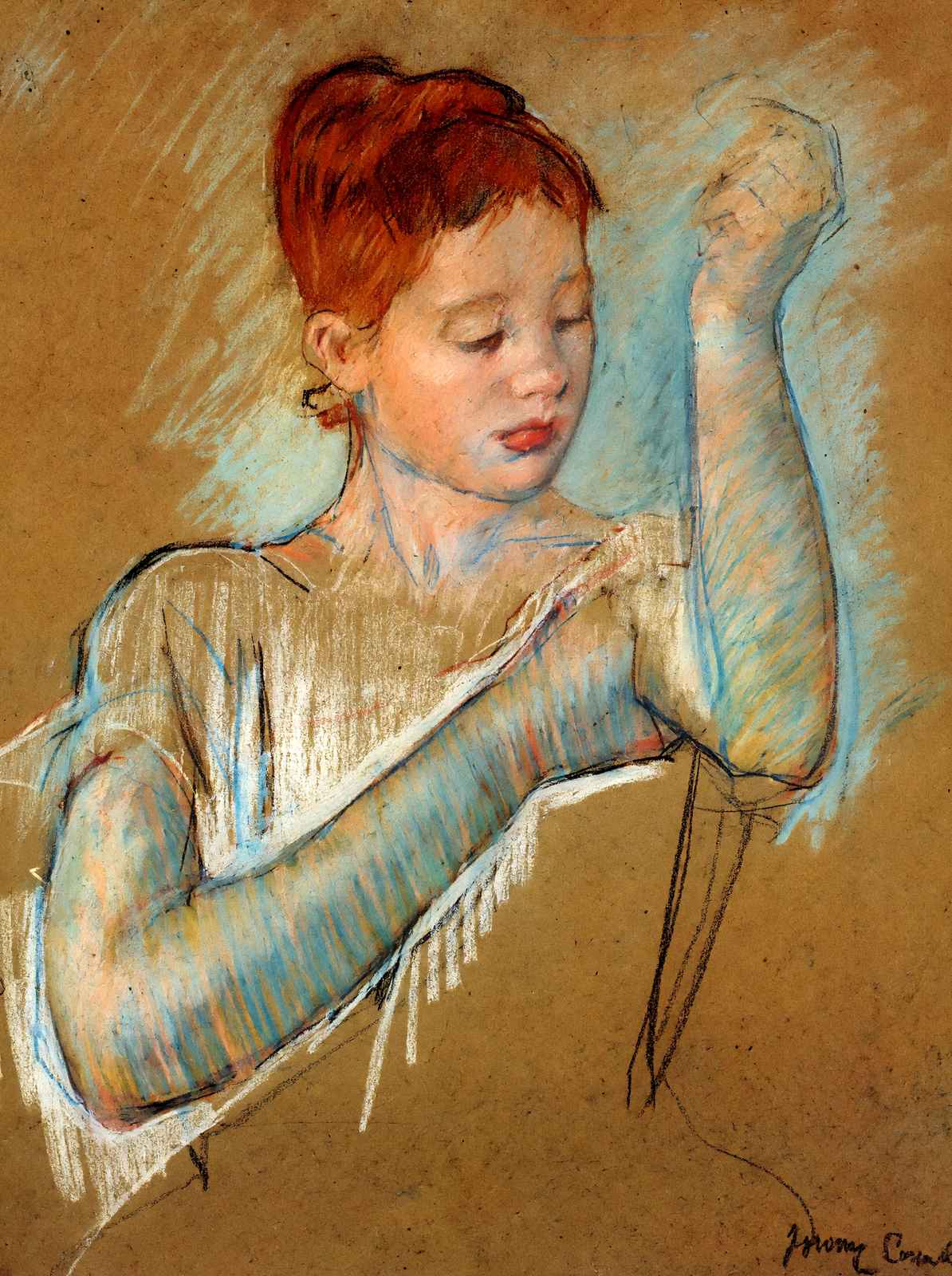 The Long Gloves Art Print 1889 Painting by Mary Cassatt (6 Sizes)