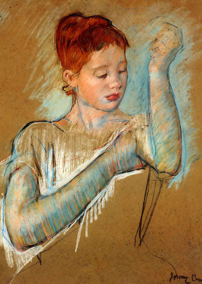 The Long Gloves Art Print 1889 Painting by Mary Cassatt (6 Sizes)