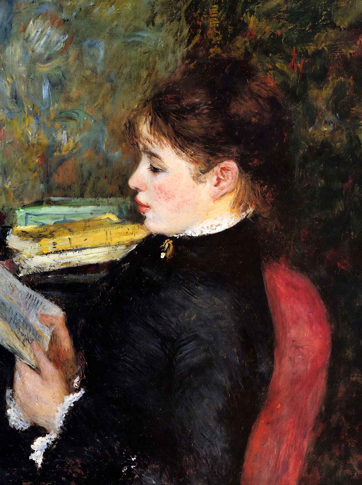 The Reader Art Print 1877 Painting by Pierre-Auguste Renoir (6 Sizes)