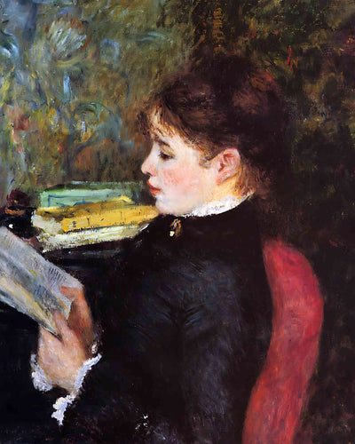 The Reader Painting by Pierre-Auguste Renoir 8x10" Art Print (Archival Paper)