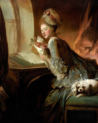 The Love Letter fine art print by Jean-Honore Fragonard (1779)