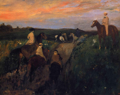 The Promenade on Houseback fine art print by Edgar Degas (1868)