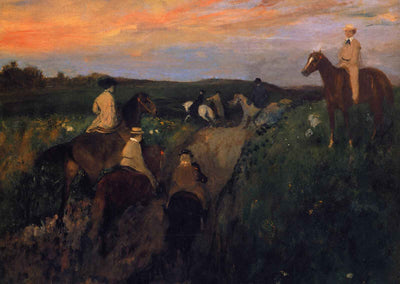 The Promenade on Houseback Art Print 1868 Painting by Edgar Degas (6 Sizes)