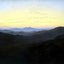 The Riesengebirge painting print by Caspar David Friedrich (1835)