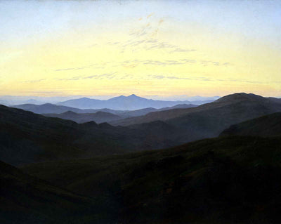 The Riesengebirge painting print by Caspar David Friedrich (1835)