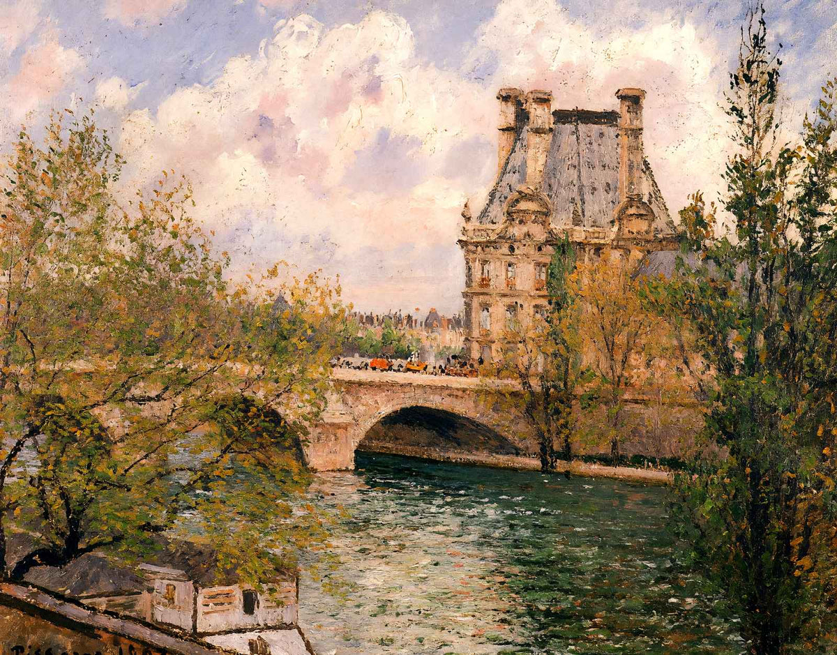 The Pavillion De Flore and the Pont Royal 1902 by Pissarro Art Print (6 Sizes)