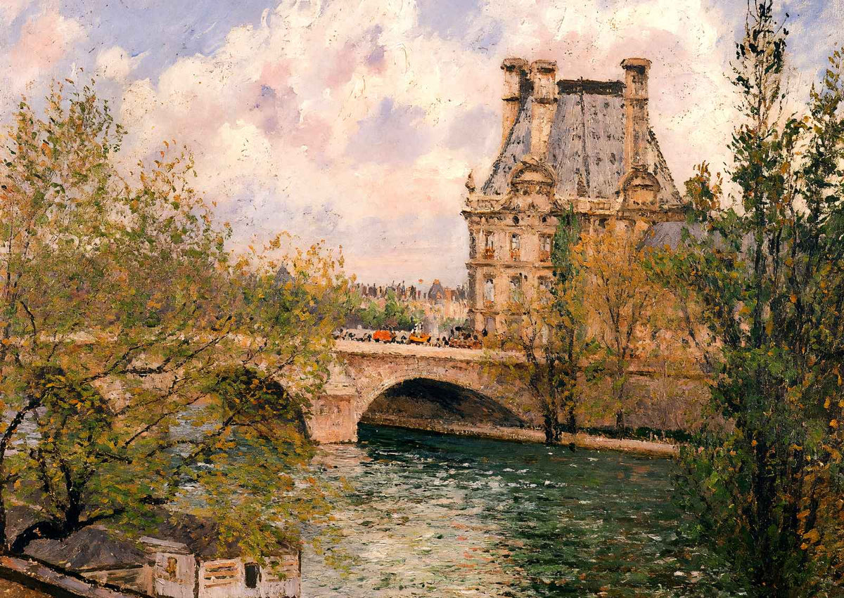 The Pavillion De Flore and the Pont Royal 1902 by Pissarro Art Print (6 Sizes)