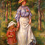 The Promenade (Julienne Dubanc and Adrienne) 1906 Fine Art Print (6 Sizes)