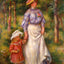 The Promenade (Julienne Dubanc and Adrienne) fine art print by Pierre-Auguste Renoir (1906)