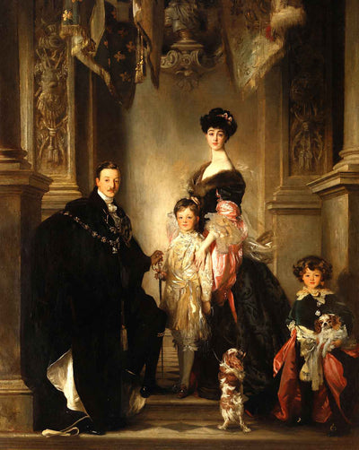 The Marlborough Family painting print by John Singer Sargent (1905)