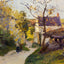 The Large Walnut Tree at Hermitage Art Print 1875 by Camille Pissarro (6 Sizes)