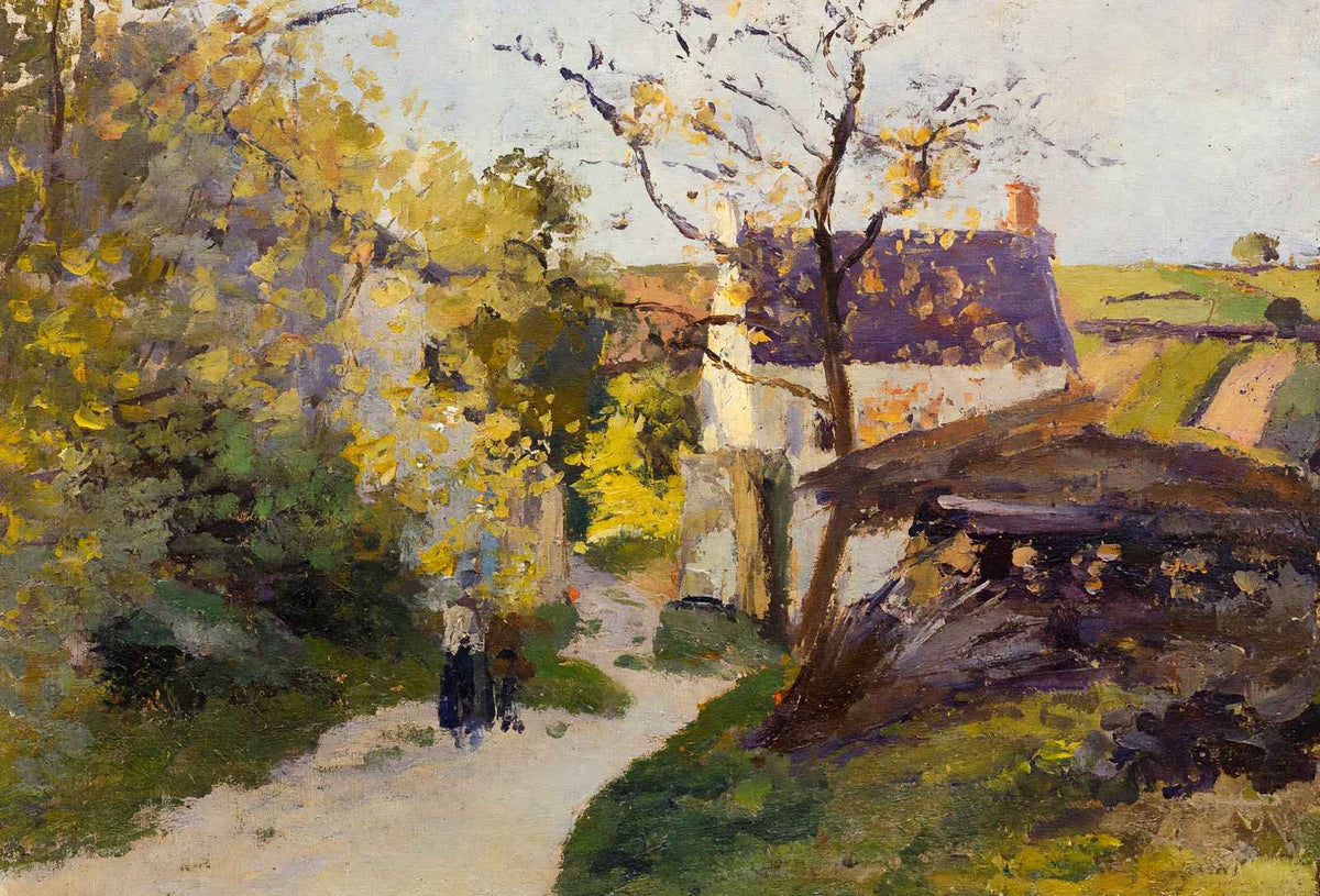 The Large Walnut Tree at Hermitage Art Print 1875 by Camille Pissarro (6 Sizes)
