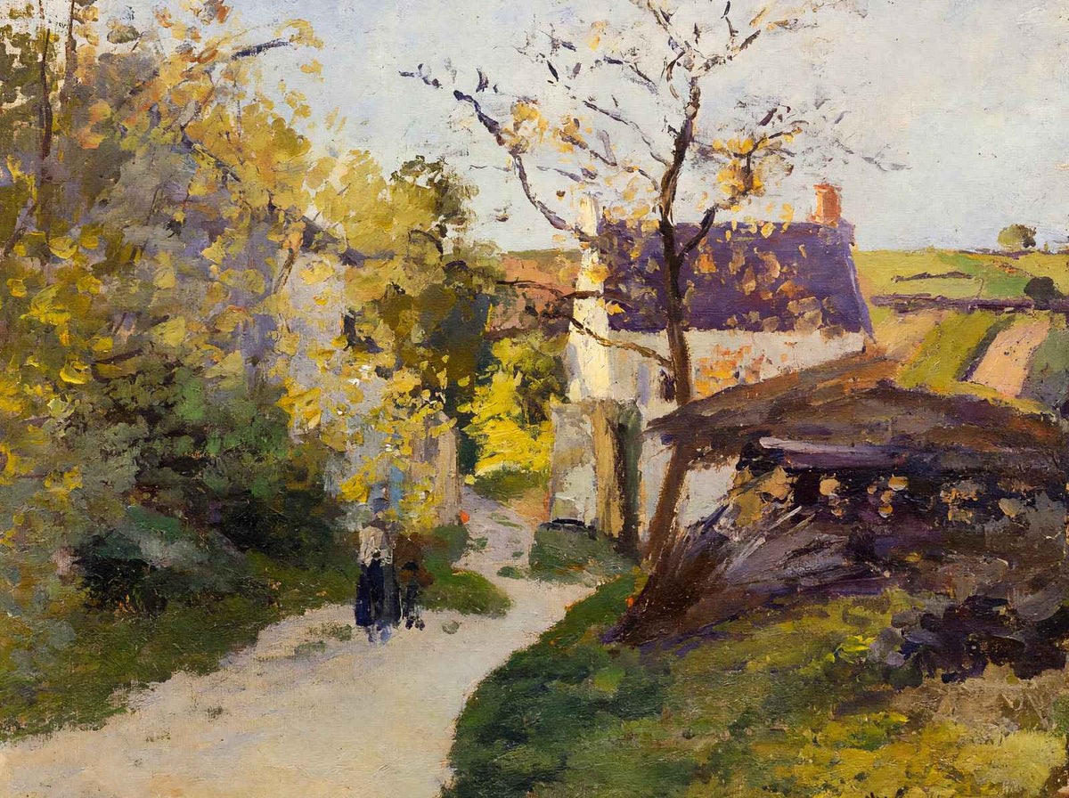 The Large Walnut Tree at Hermitage Art Print 1875 by Camille Pissarro (6 Sizes)