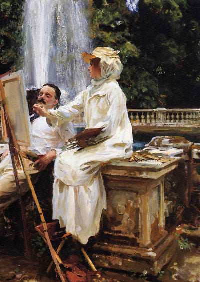 Fountain, Villa Torlonia, Frascati, Italy Art Print 1907 by Sargent (6 Sizes)